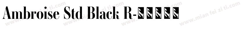 Ambroise Std Black R字体转换